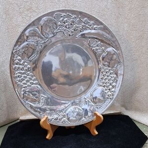 Wilton Armetale Silver Embossed Platter